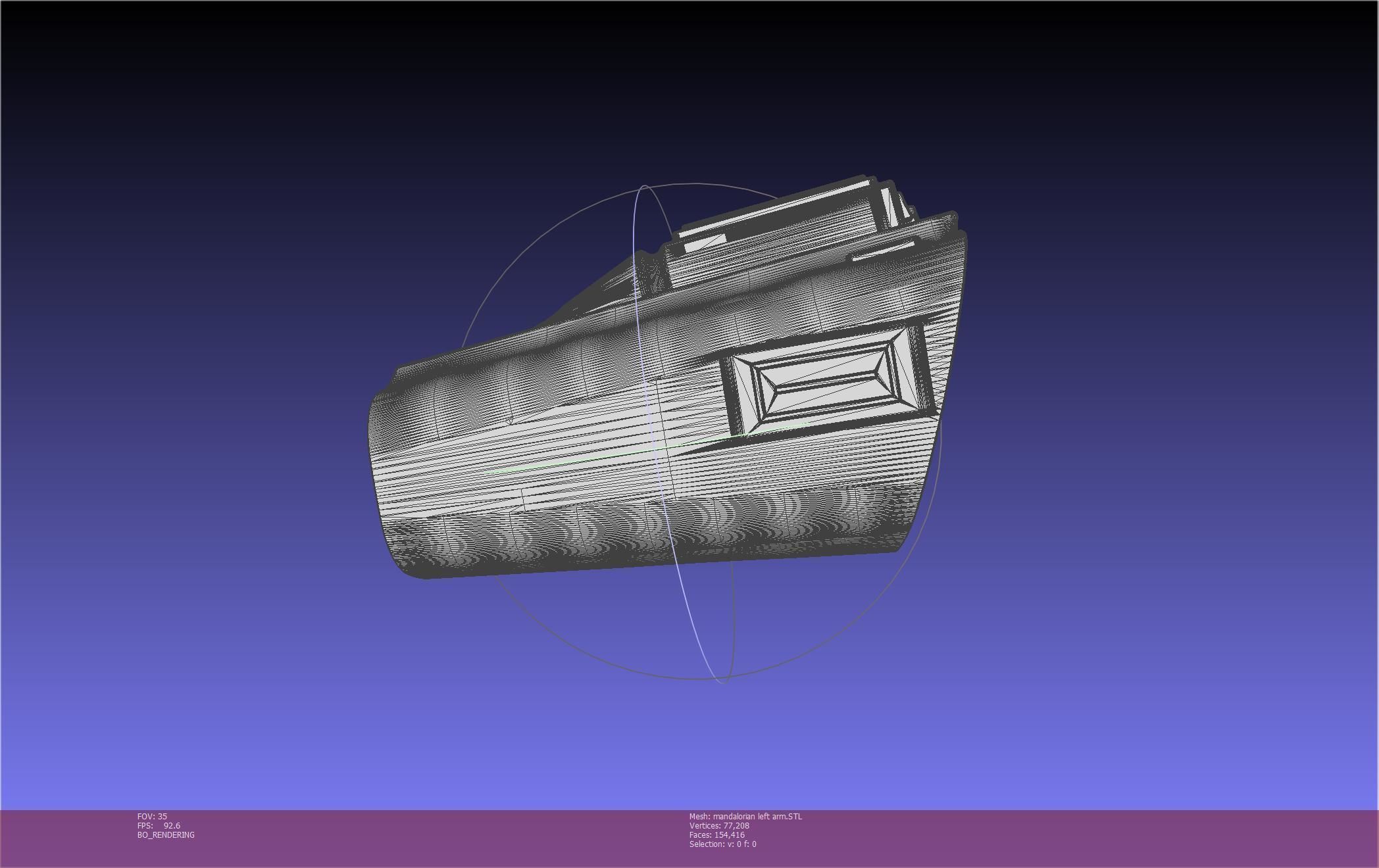 Star Wars Mandalorian Beskar Armor Left Arm Whistling Birds 3D print model_39