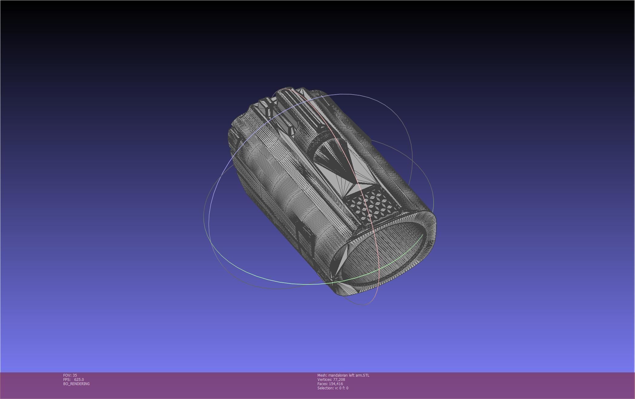 Star Wars Mandalorian Beskar Armor Left Arm Whistling Birds 3D print model_142