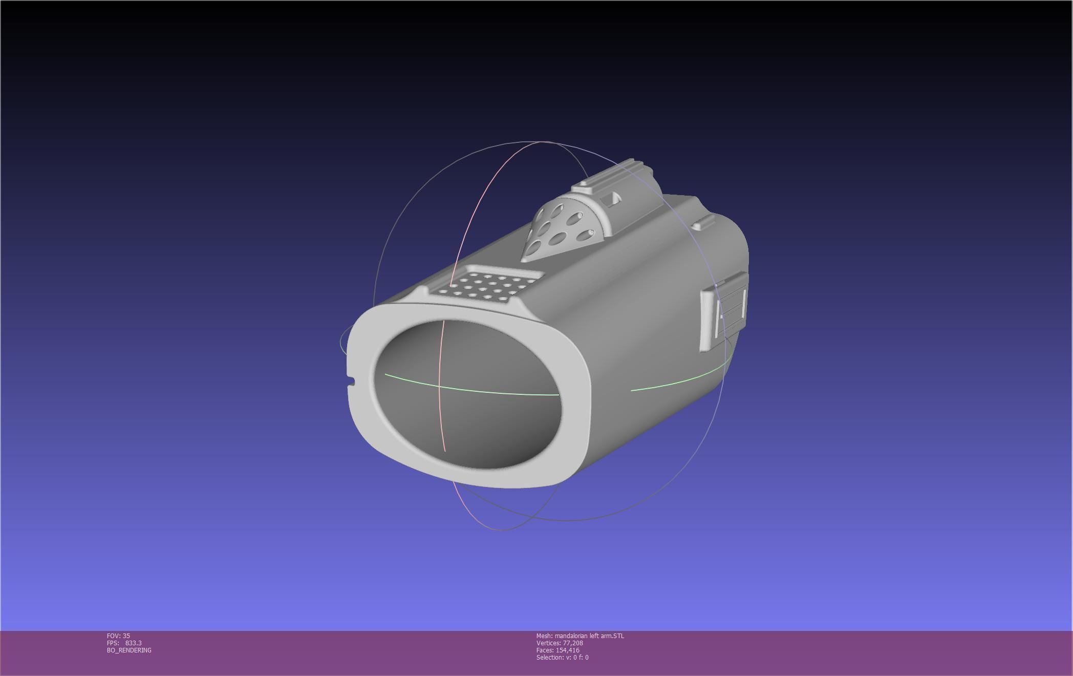 Star Wars Mandalorian Beskar Armor Left Arm Whistling Birds 3D print model_89
