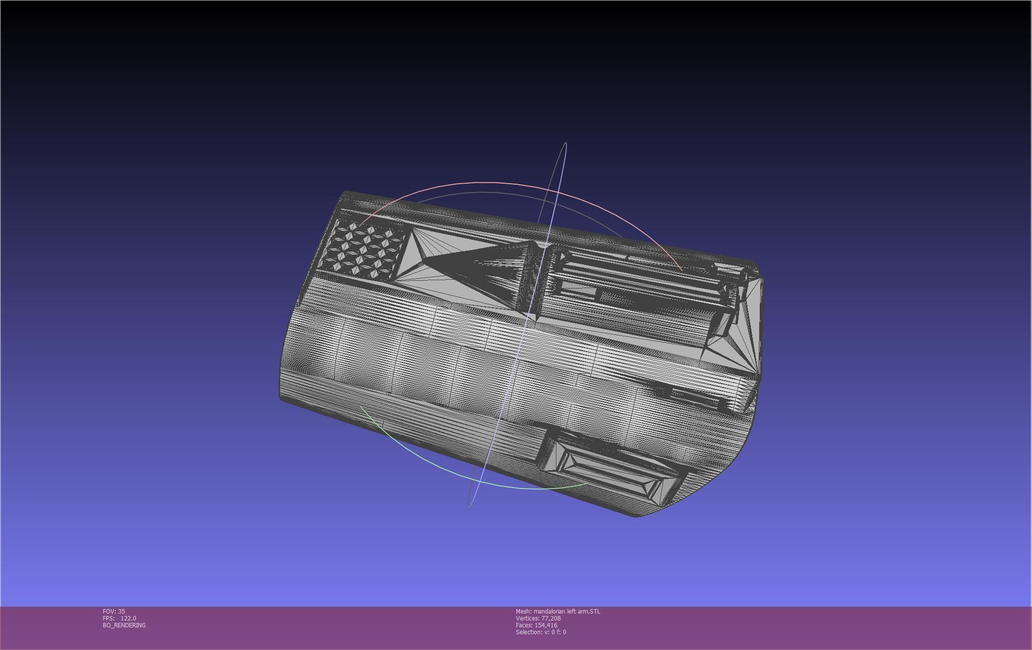 Star Wars Mandalorian Beskar Armor Left Arm Whistling Birds 3D print model_53
