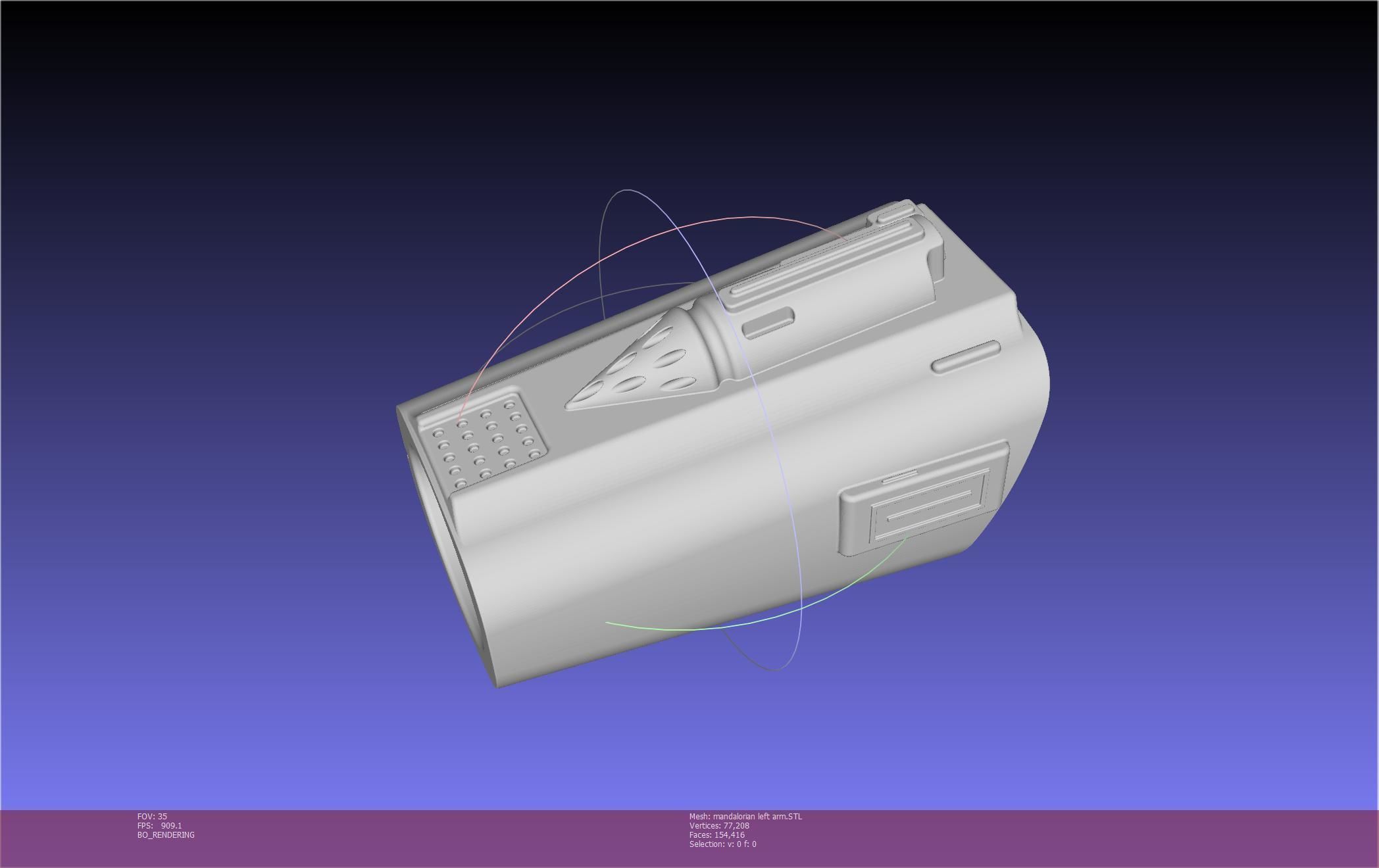 Star Wars Mandalorian Beskar Armor Left Arm Whistling Birds 3D print model_131