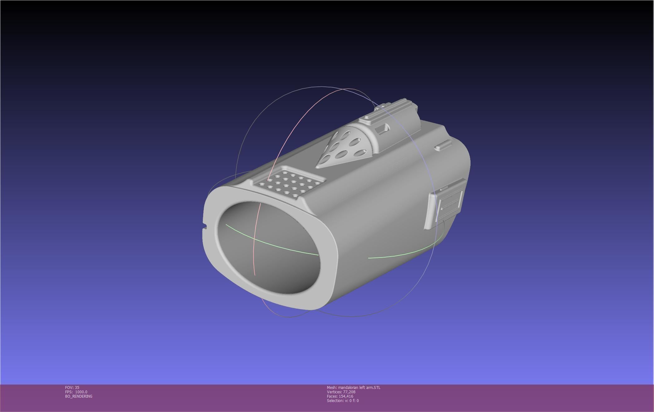 Star Wars Mandalorian Beskar Armor Left Arm Whistling Birds 3D print model_132