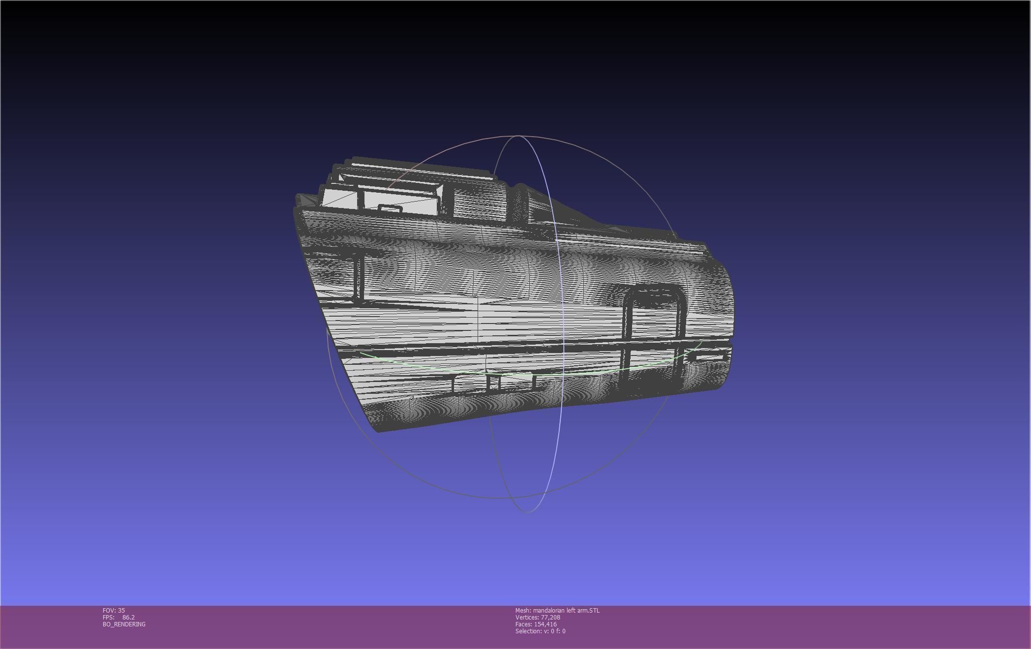 Star Wars Mandalorian Beskar Armor Left Arm Whistling Birds 3D print model_36