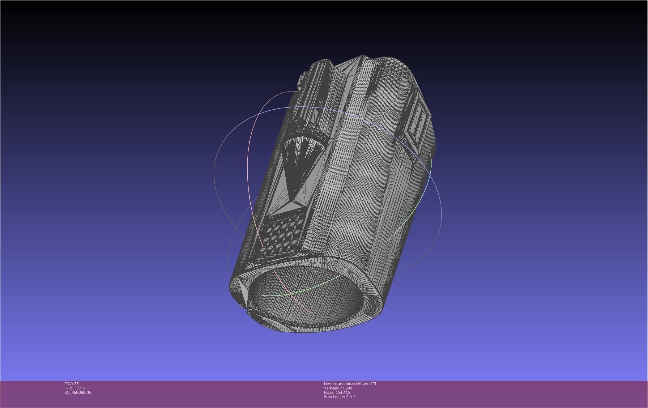 Star Wars Mandalorian Beskar Armor Left Arm Whistling Birds 3D print model_70