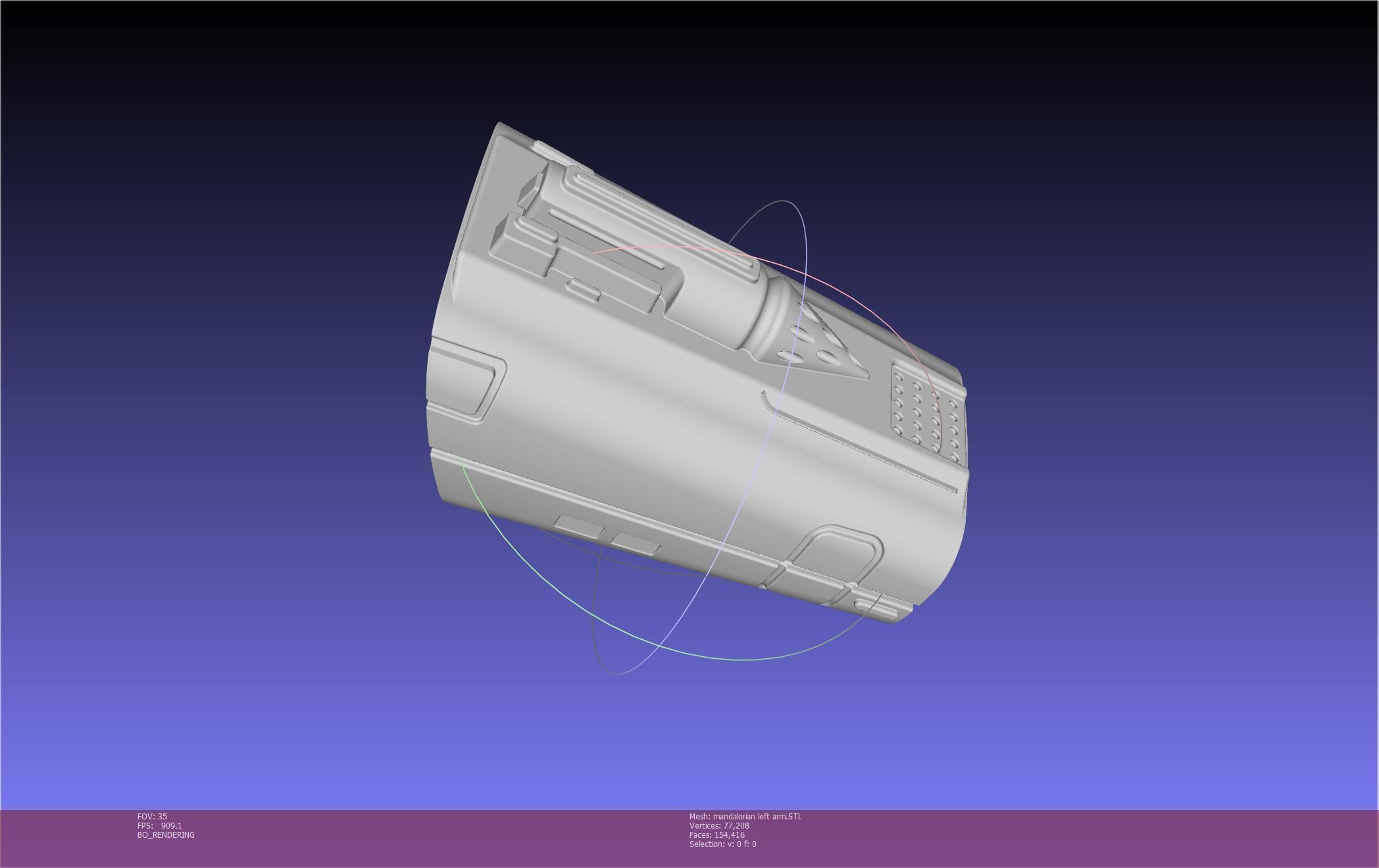 Star Wars Mandalorian Beskar Armor Left Arm Whistling Birds 3D print model_129