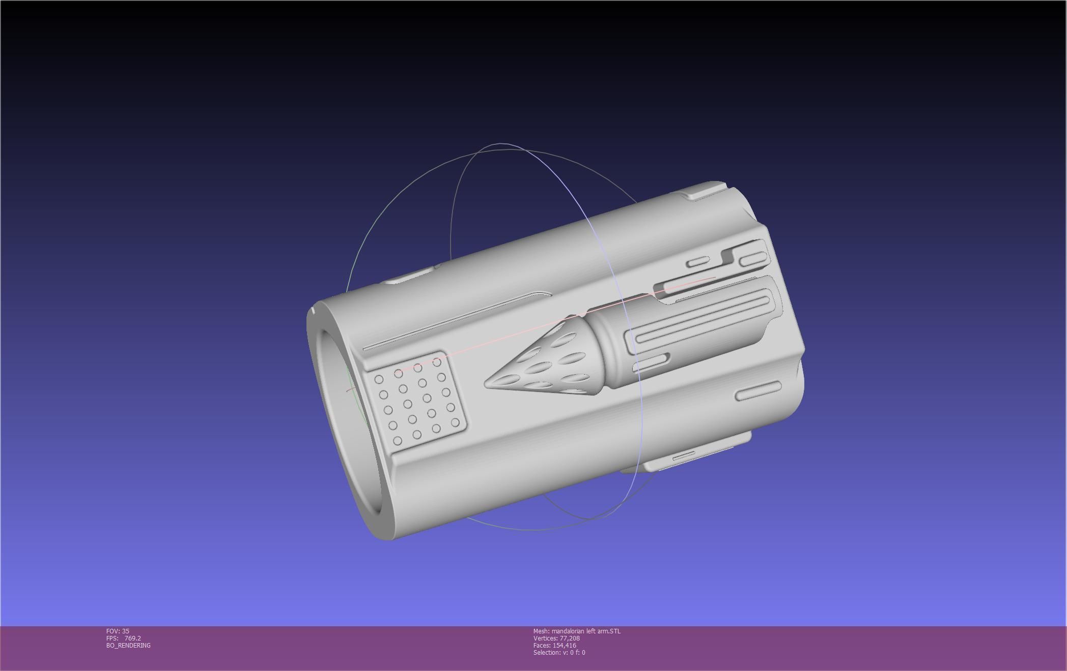 Star Wars Mandalorian Beskar Armor Left Arm Whistling Birds 3D print model_95