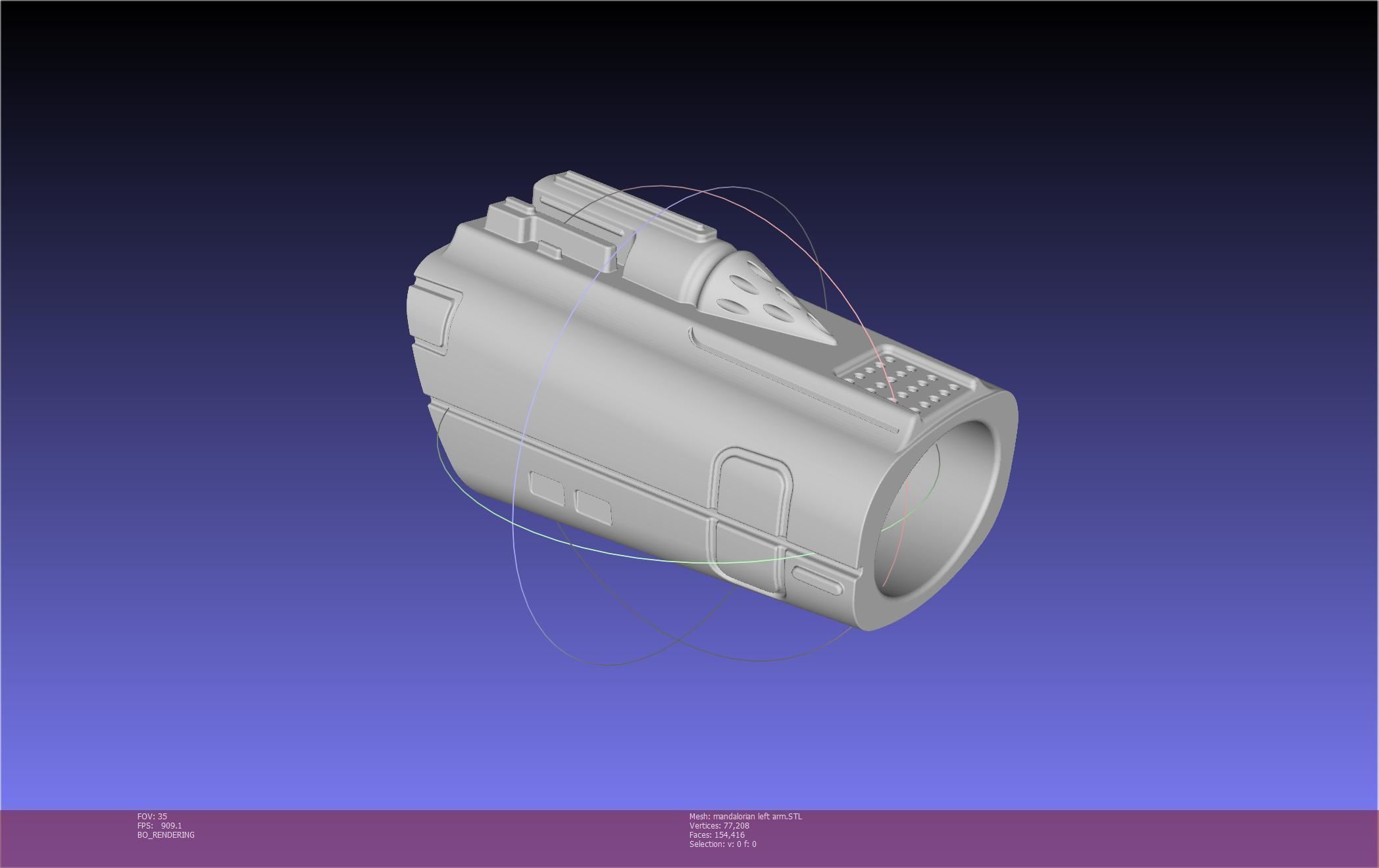 Star Wars Mandalorian Beskar Armor Left Arm Whistling Birds 3D print model_115