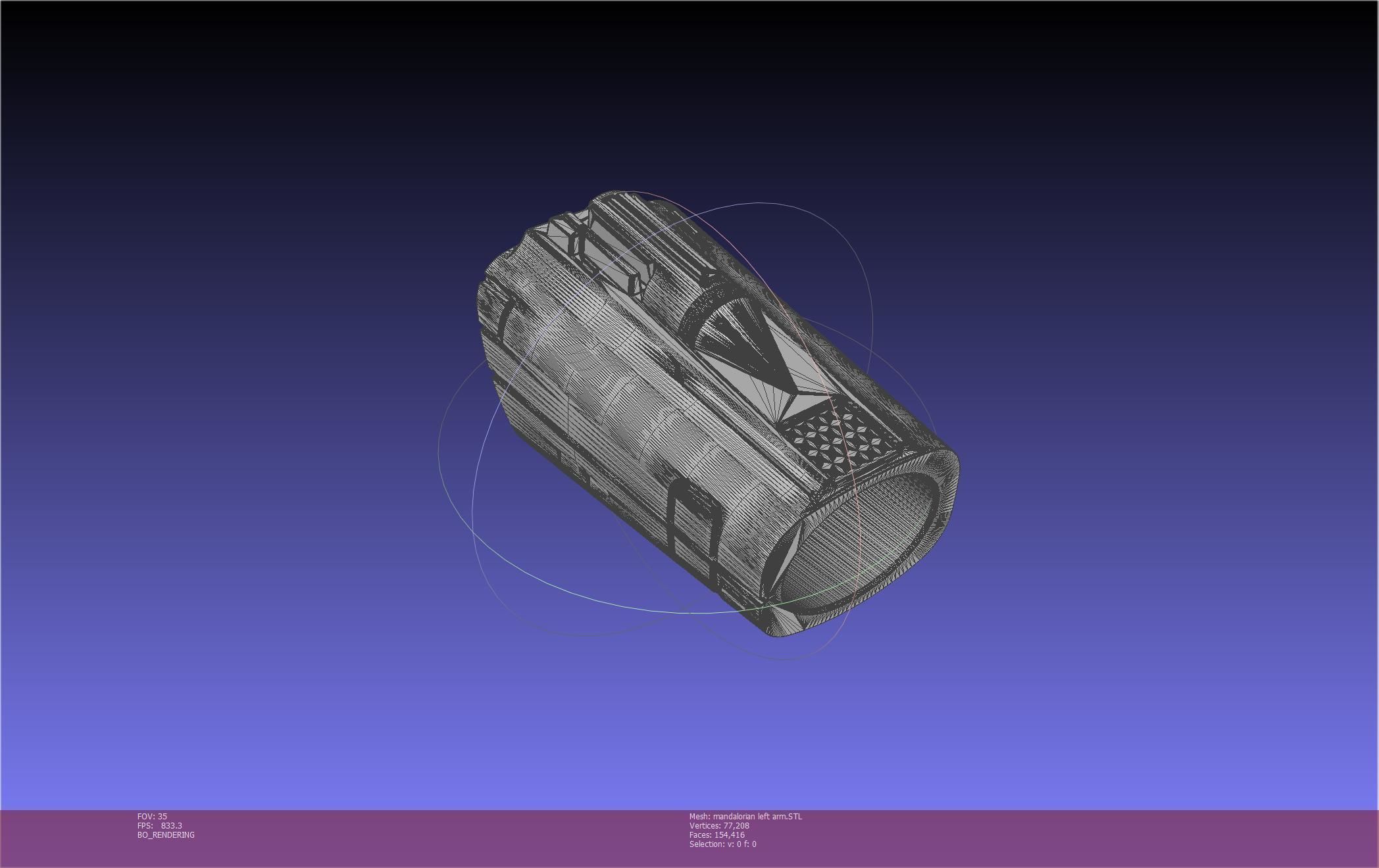 Star Wars Mandalorian Beskar Armor Left Arm Whistling Birds 3D print model_146