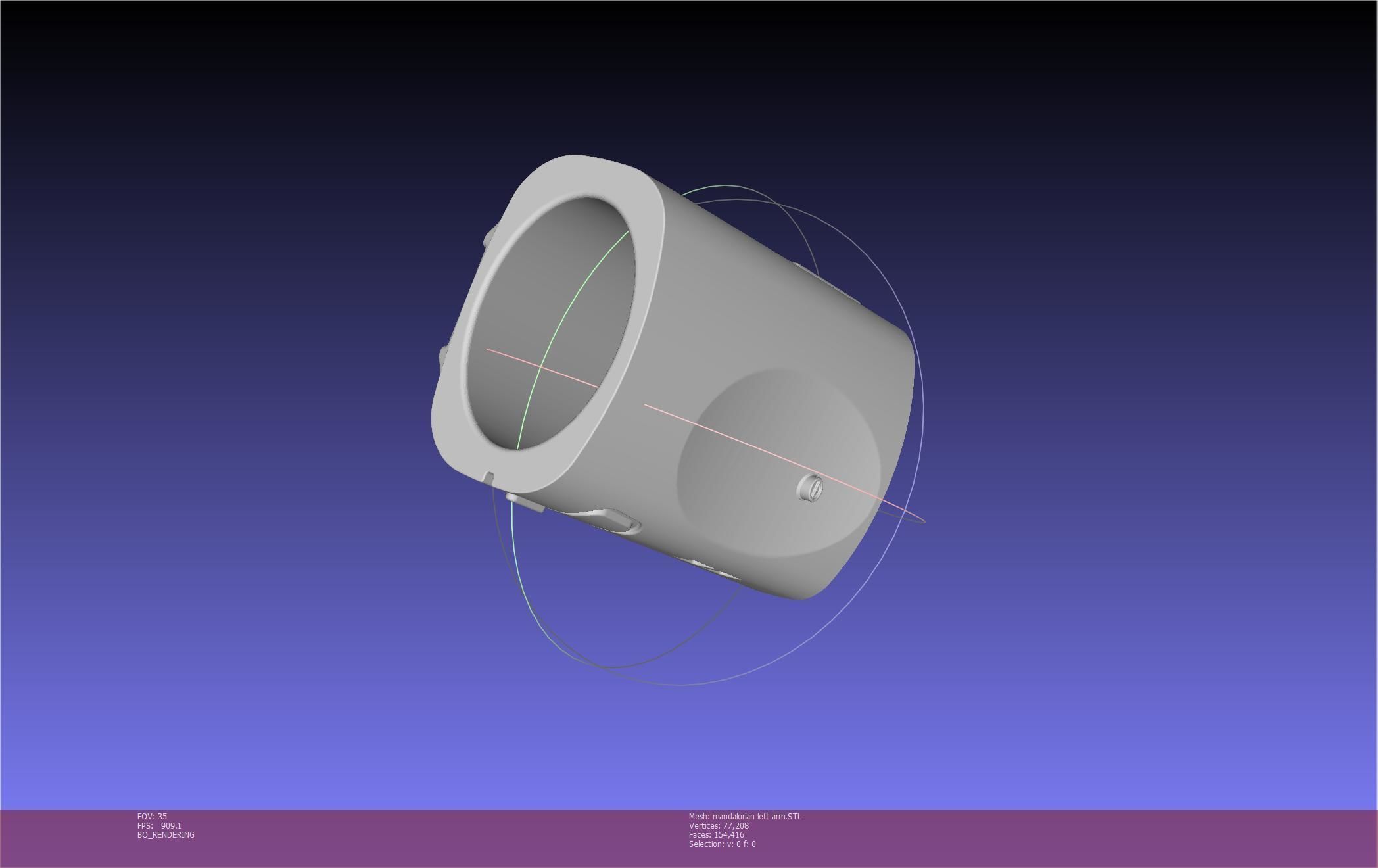 Star Wars Mandalorian Beskar Armor Left Arm Whistling Birds 3D print model_106