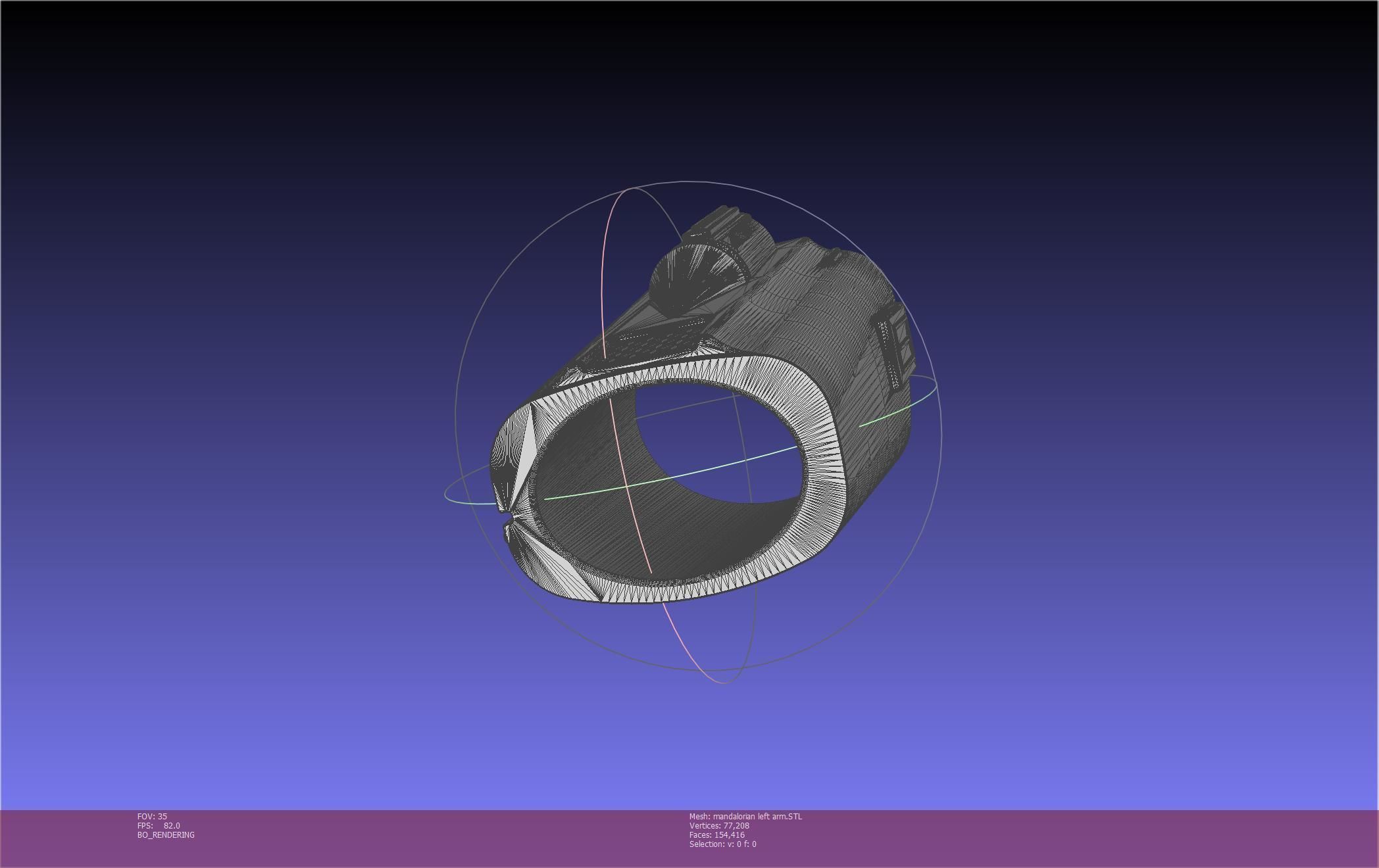 Star Wars Mandalorian Beskar Armor Left Arm Whistling Birds 3D print model_37