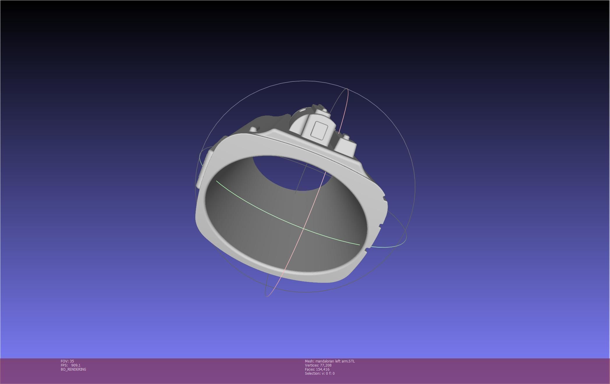 Star Wars Mandalorian Beskar Armor Left Arm Whistling Birds 3D print model_125