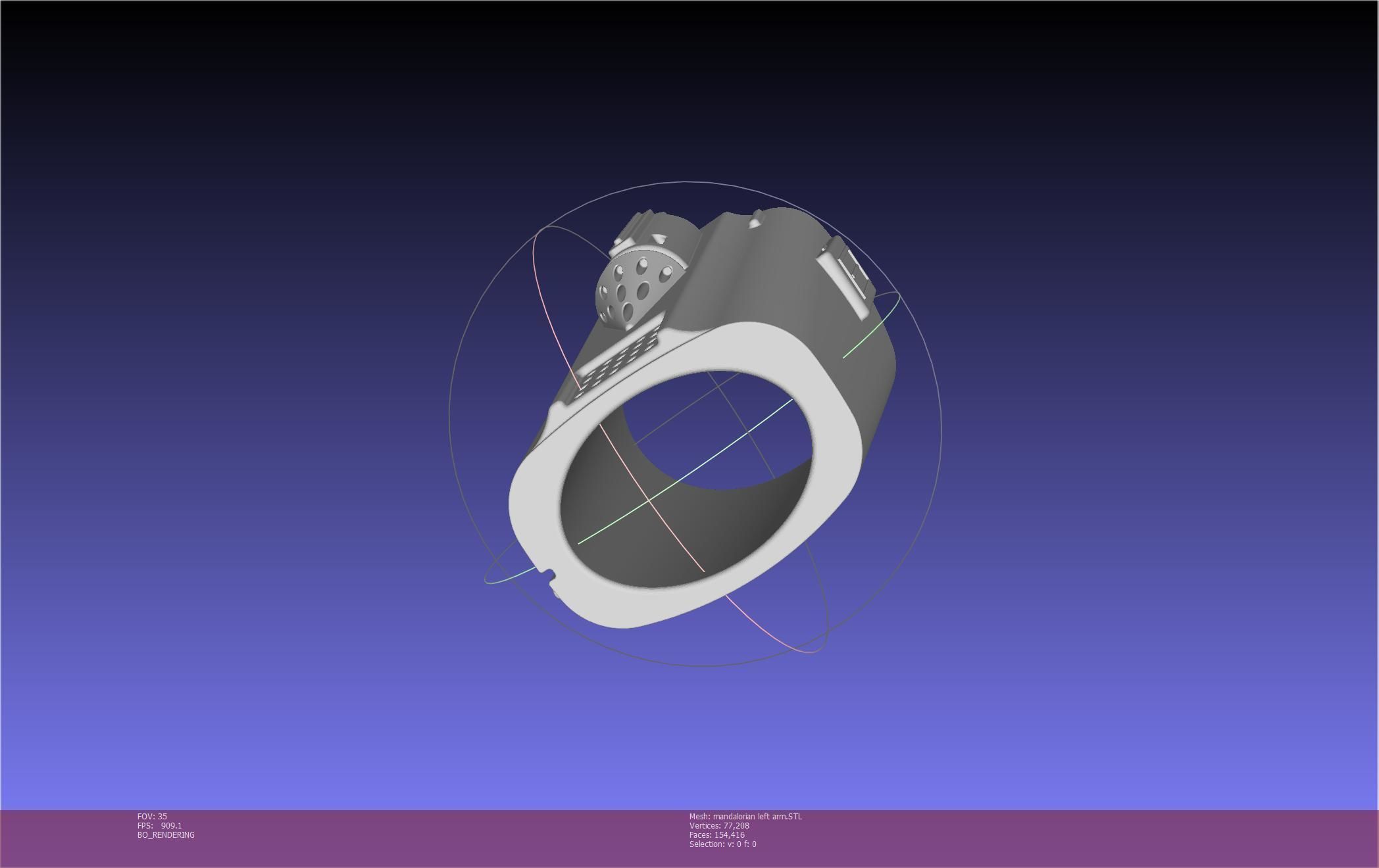 Star Wars Mandalorian Beskar Armor Left Arm Whistling Birds 3D print model_104