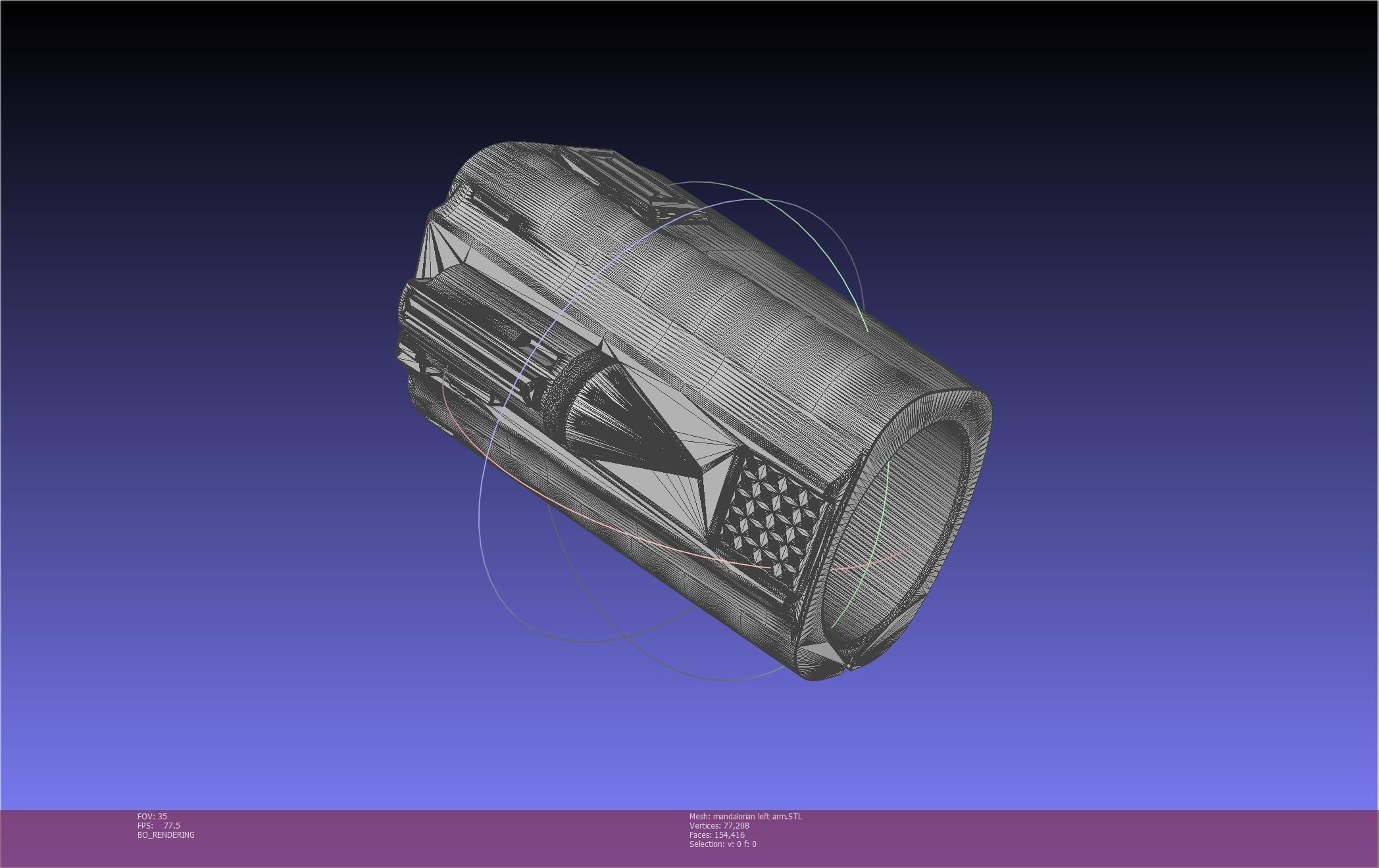 Star Wars Mandalorian Beskar Armor Left Arm Whistling Birds 3D print model_47