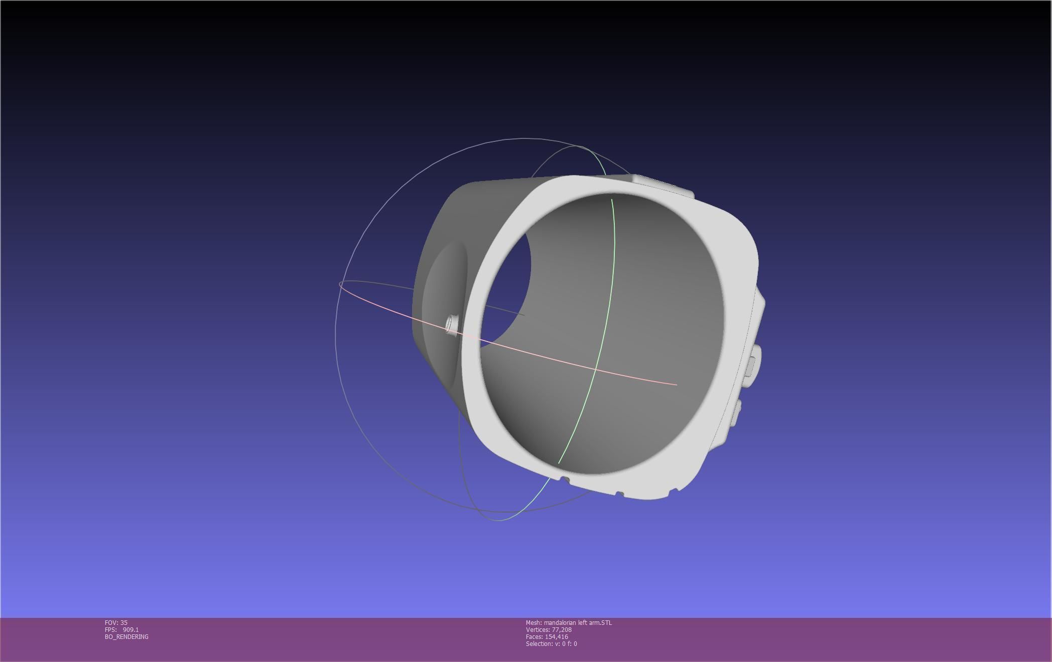 Star Wars Mandalorian Beskar Armor Left Arm Whistling Birds 3D print model_105