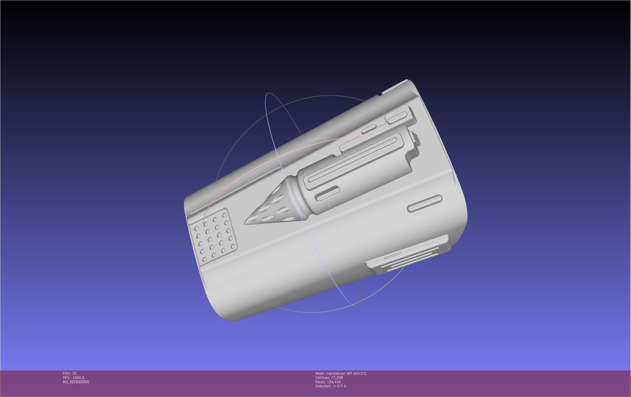 Star Wars Mandalorian Beskar Armor Left Arm Whistling Birds 3D print model_97