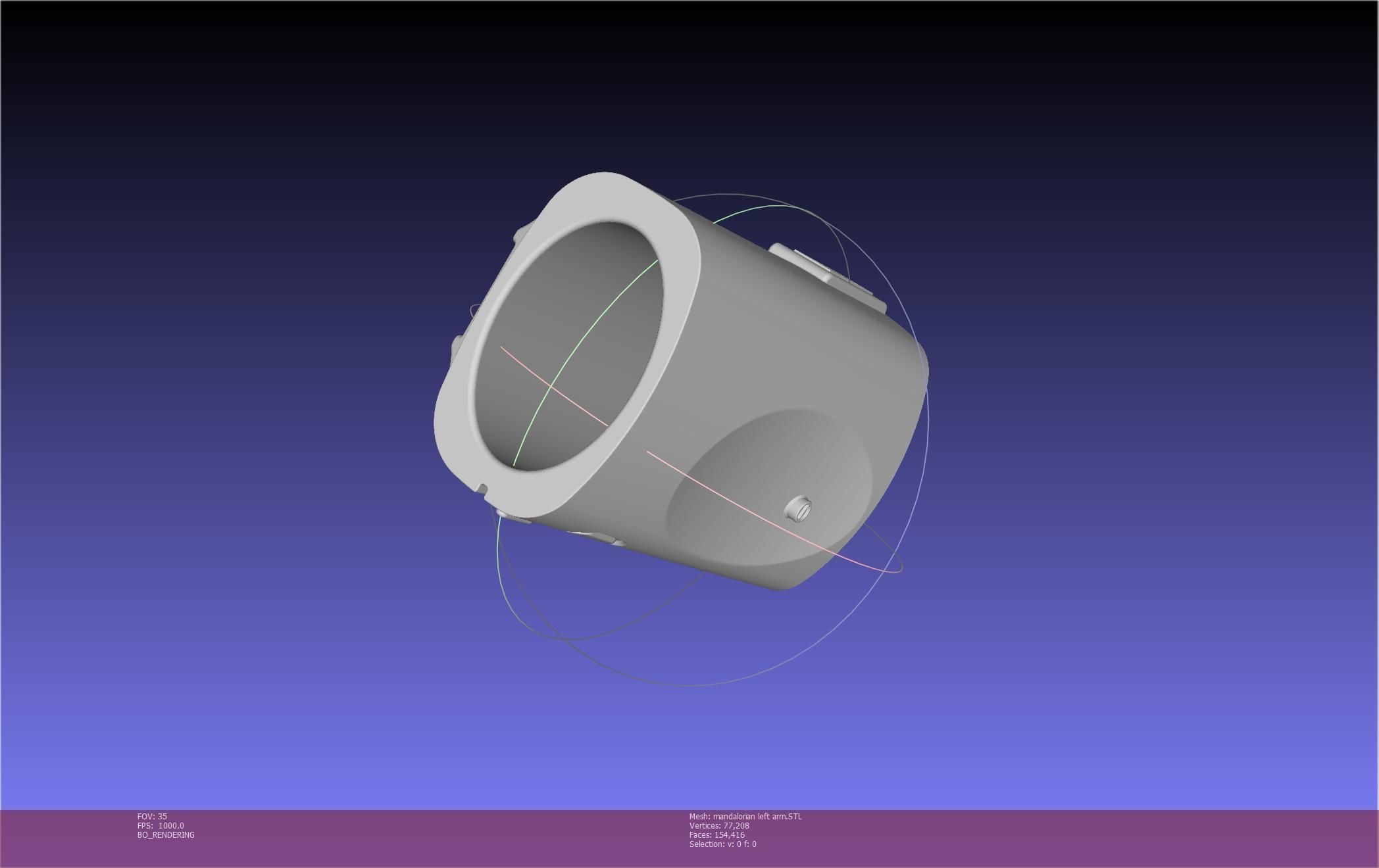 Star Wars Mandalorian Beskar Armor Left Arm Whistling Birds 3D print model_100