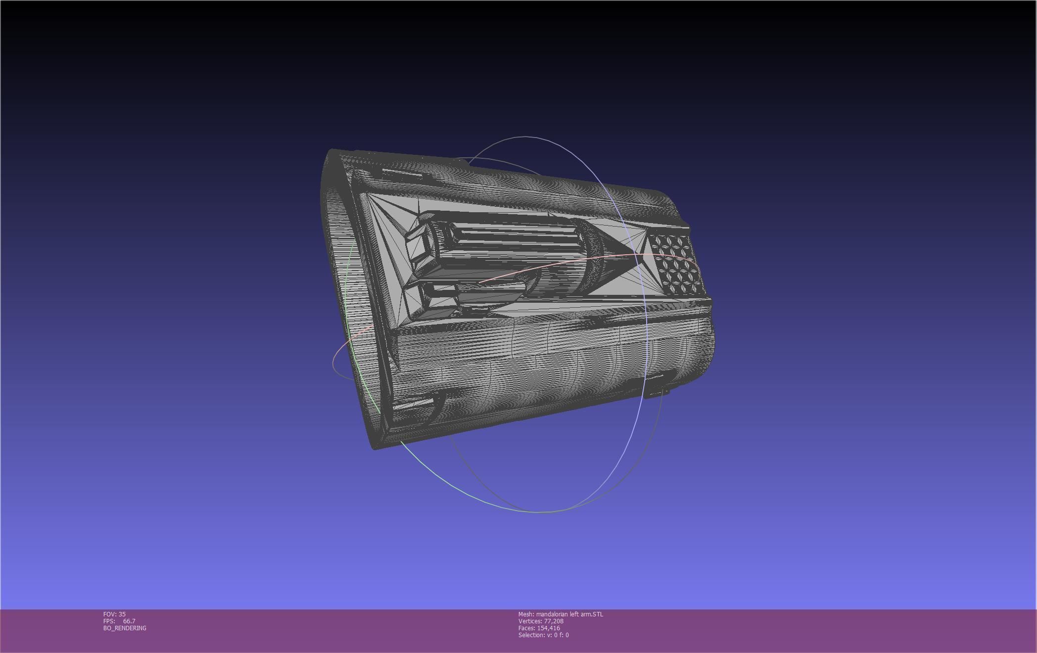 Star Wars Mandalorian Beskar Armor Left Arm Whistling Birds 3D print model_24