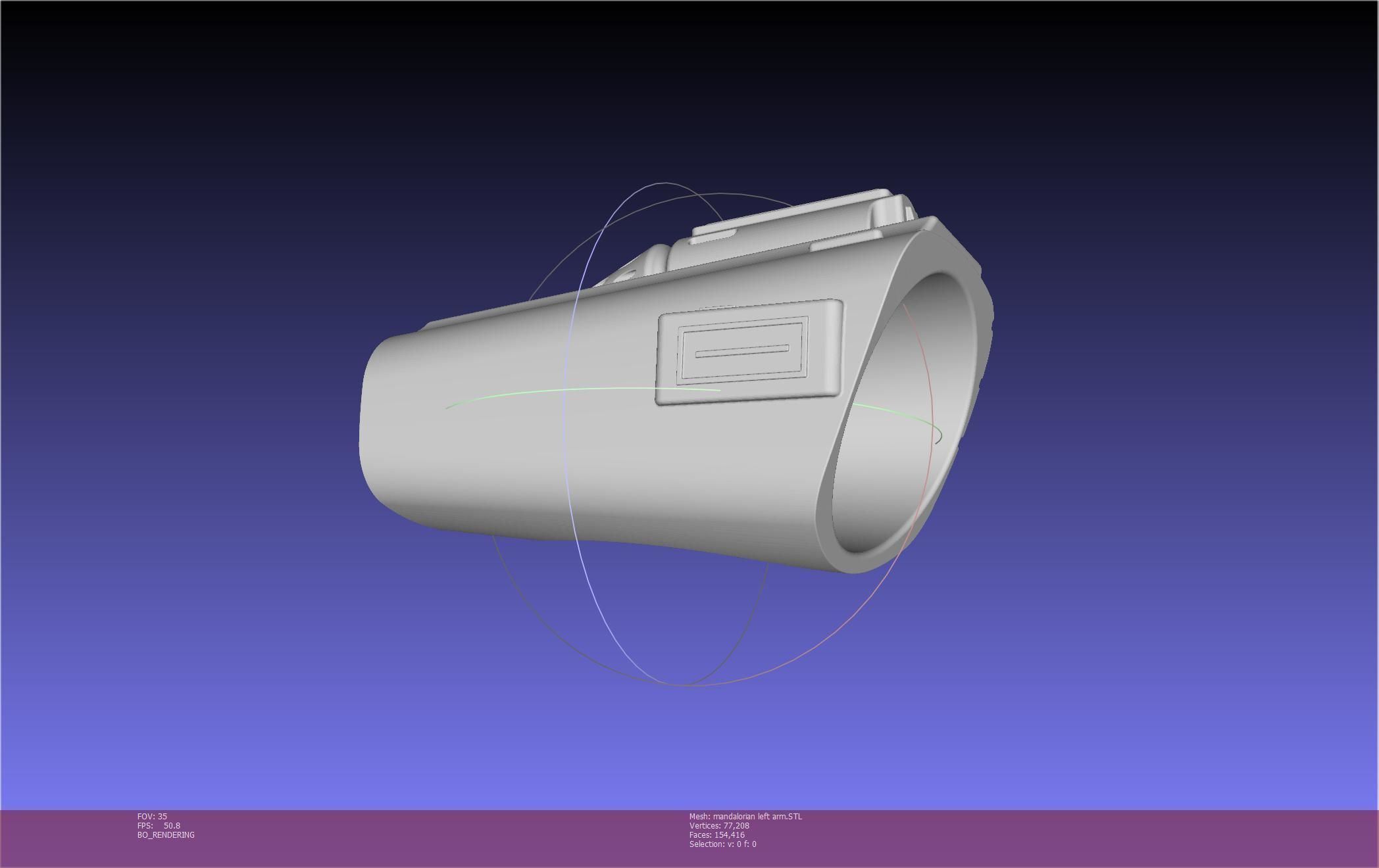 Star Wars Mandalorian Beskar Armor Left Arm Whistling Birds 3D print model_87