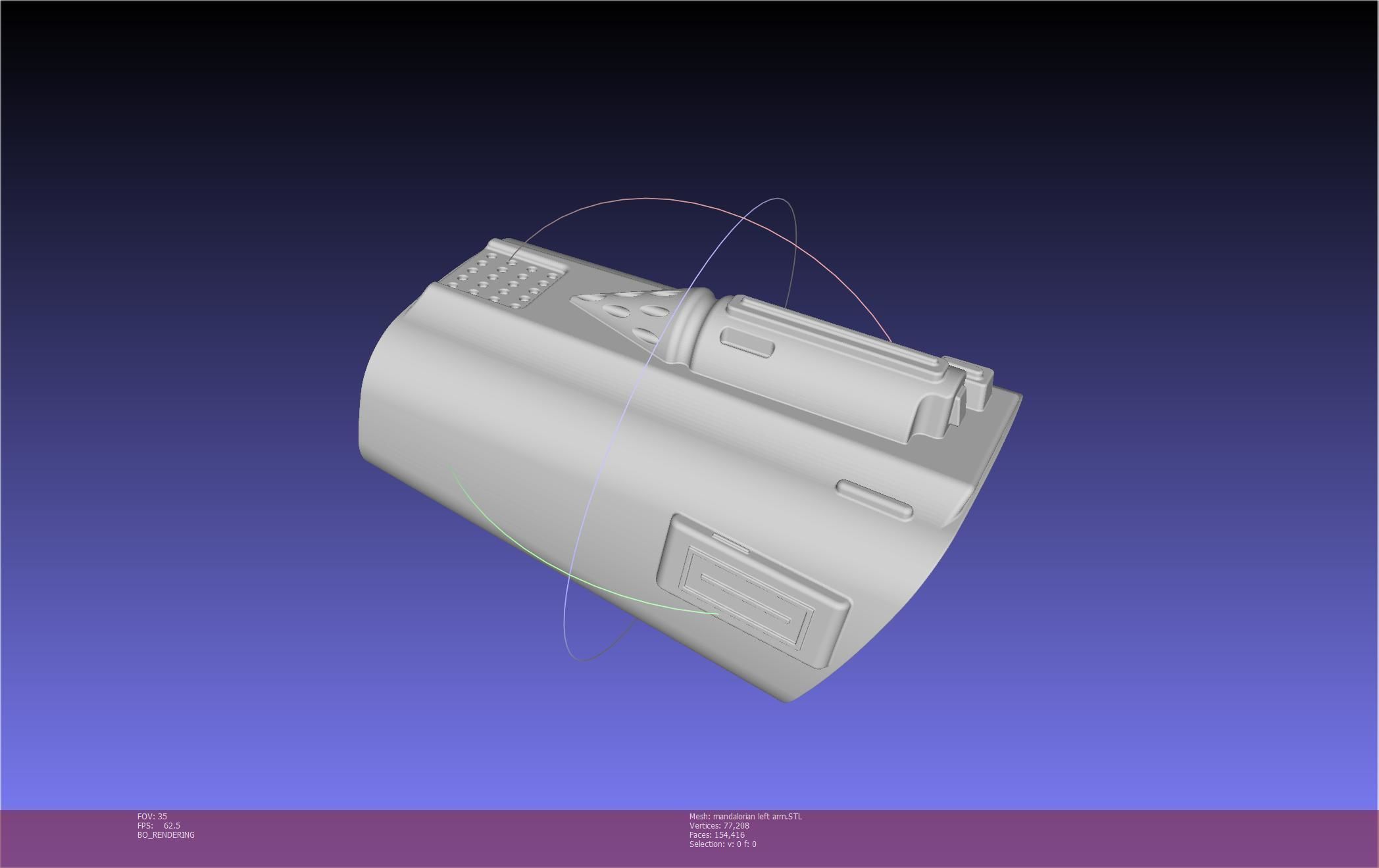 Star Wars Mandalorian Beskar Armor Left Arm Whistling Birds 3D print model_81