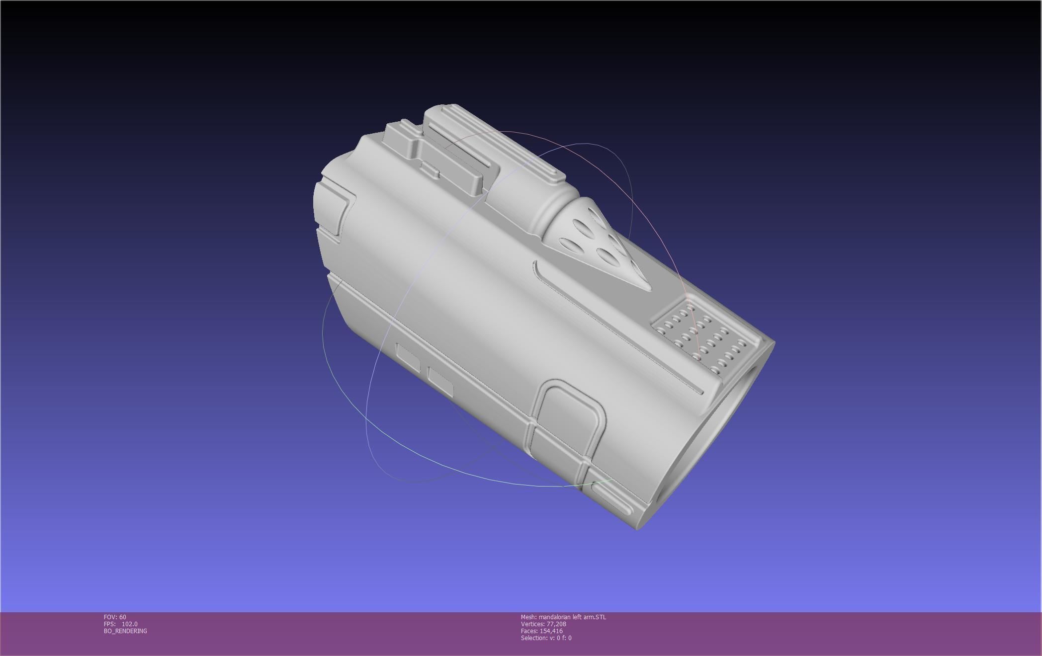 Star Wars Mandalorian Beskar Armor Left Arm Whistling Birds 3D print model_4