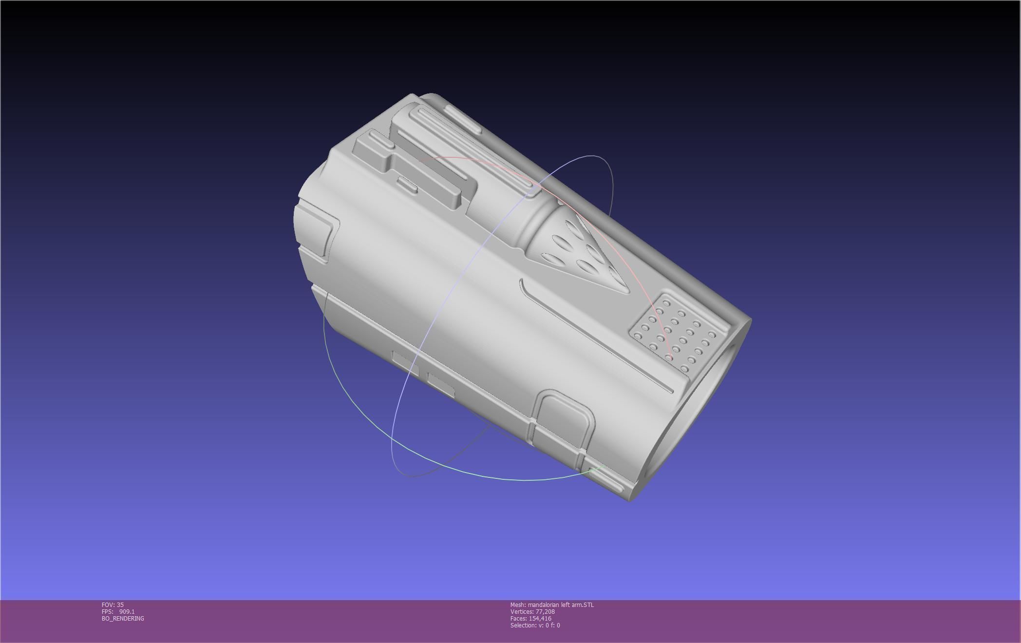 Star Wars Mandalorian Beskar Armor Left Arm Whistling Birds 3D print model_121