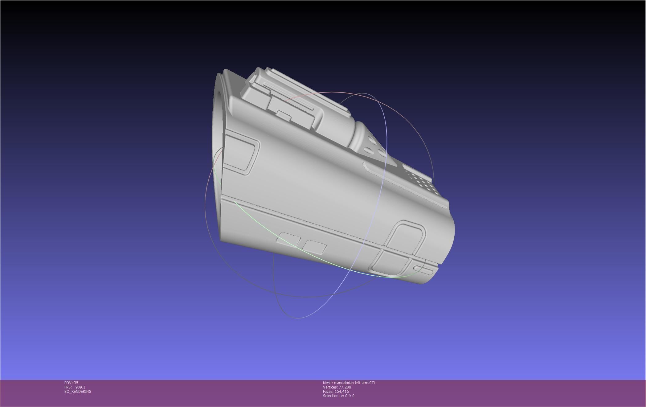 Star Wars Mandalorian Beskar Armor Left Arm Whistling Birds 3D print model_127