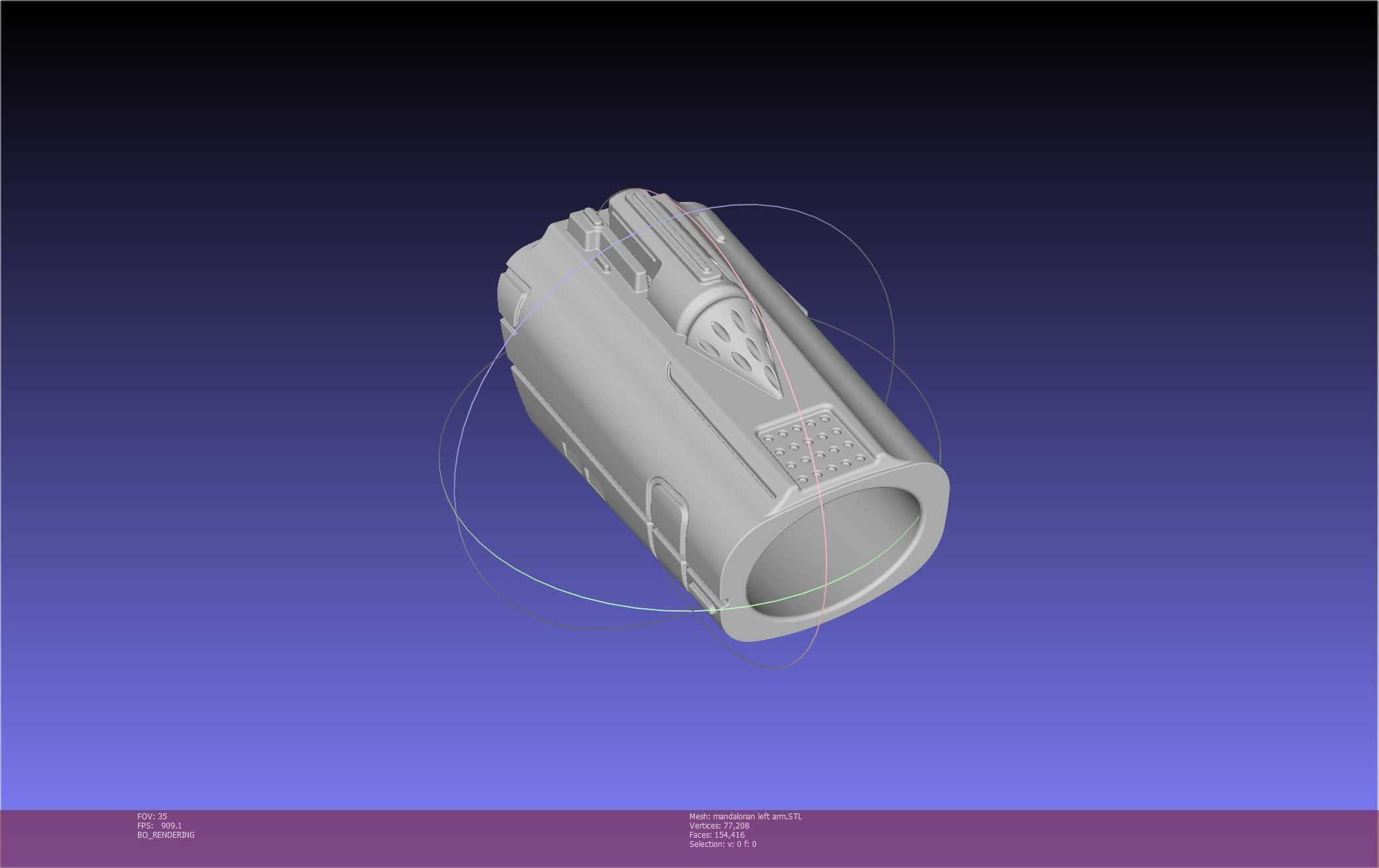 Star Wars Mandalorian Beskar Armor Left Arm Whistling Birds 3D print model_148