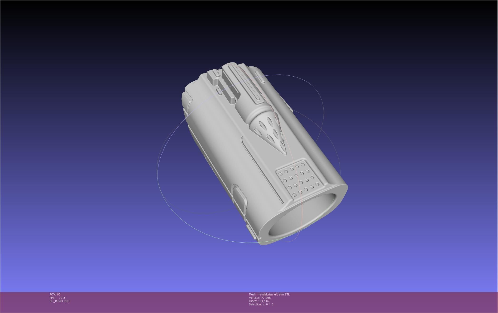 Star Wars Mandalorian Beskar Armor Left Arm Whistling Birds 3D print model_6