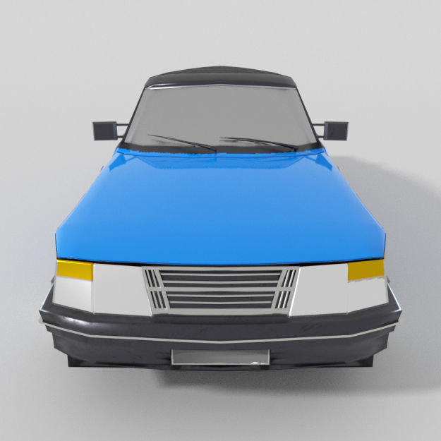 Saab 900 Cabriolet Low-poly 3D model_3