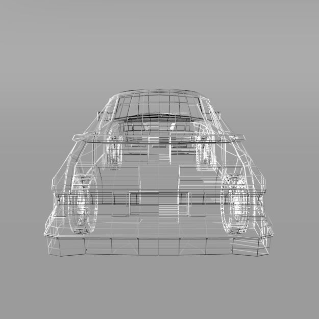 Saab 900 Cabriolet Low-poly 3D model_5