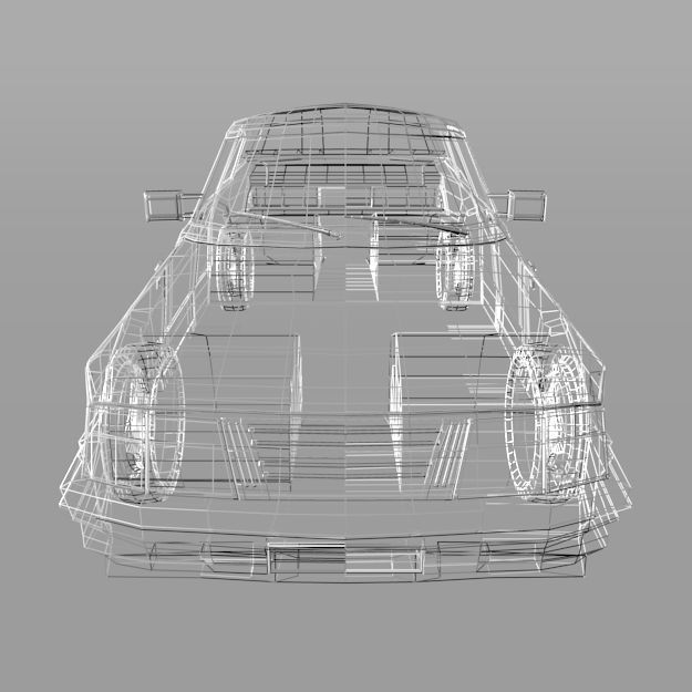 Saab 900 Cabriolet Low-poly 3D model_6