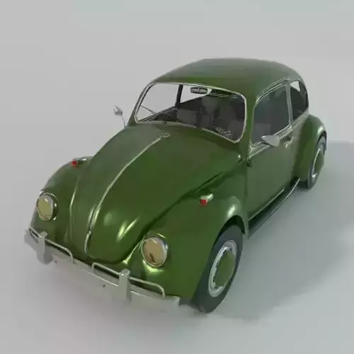 Volkswagen Beetle Low-poly 3D model