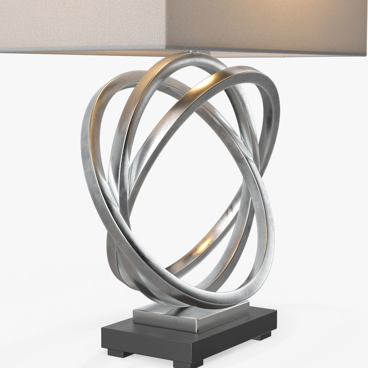 Uttermost Soroca Silver Rings Lamp 3D model_3
