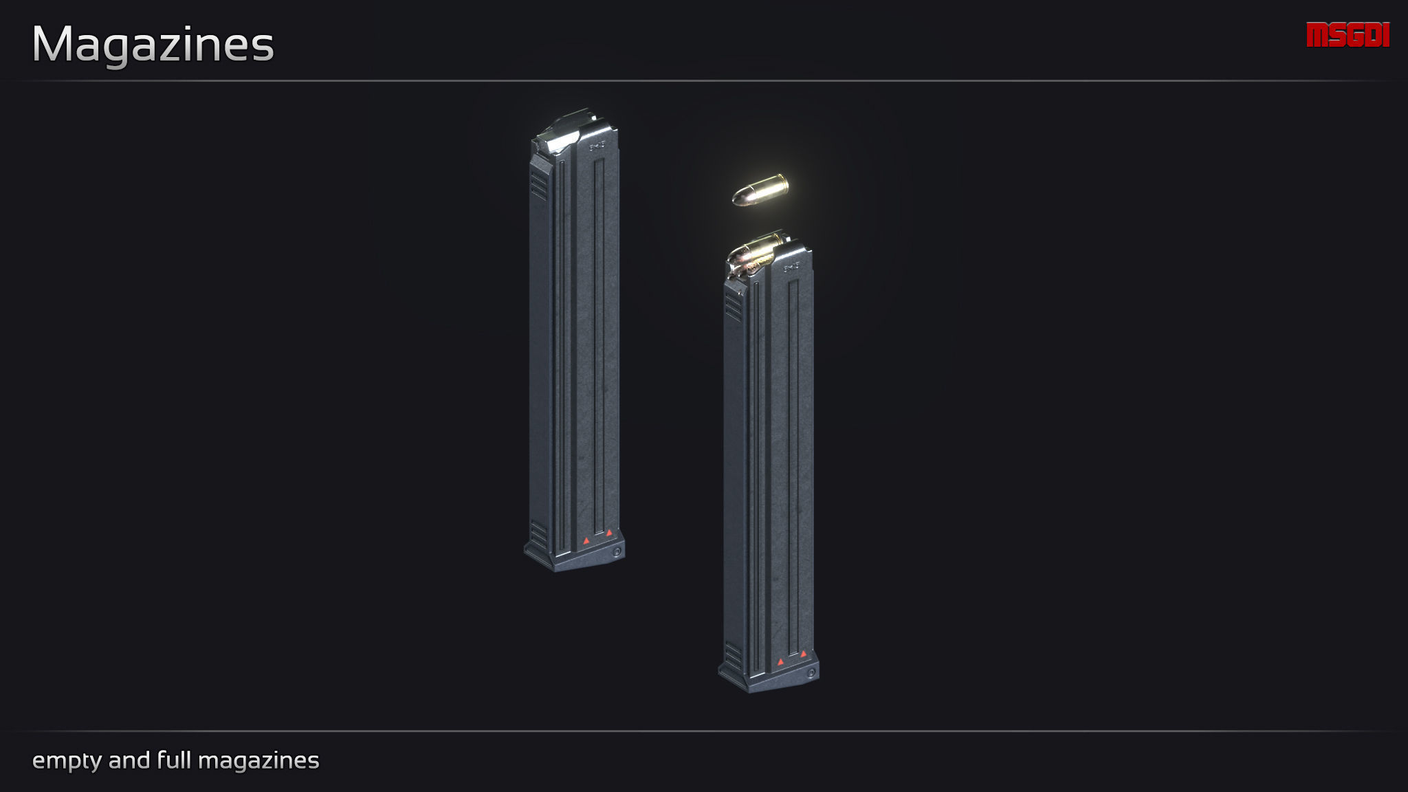 Scifi Submachinegun APS 2 Low-poly 3D model_7