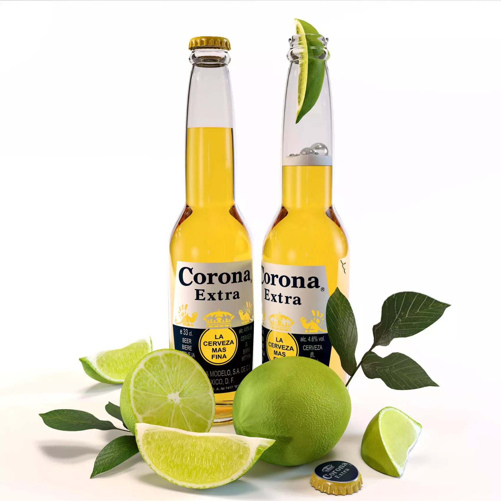 Corona Extra beer 3D model_0