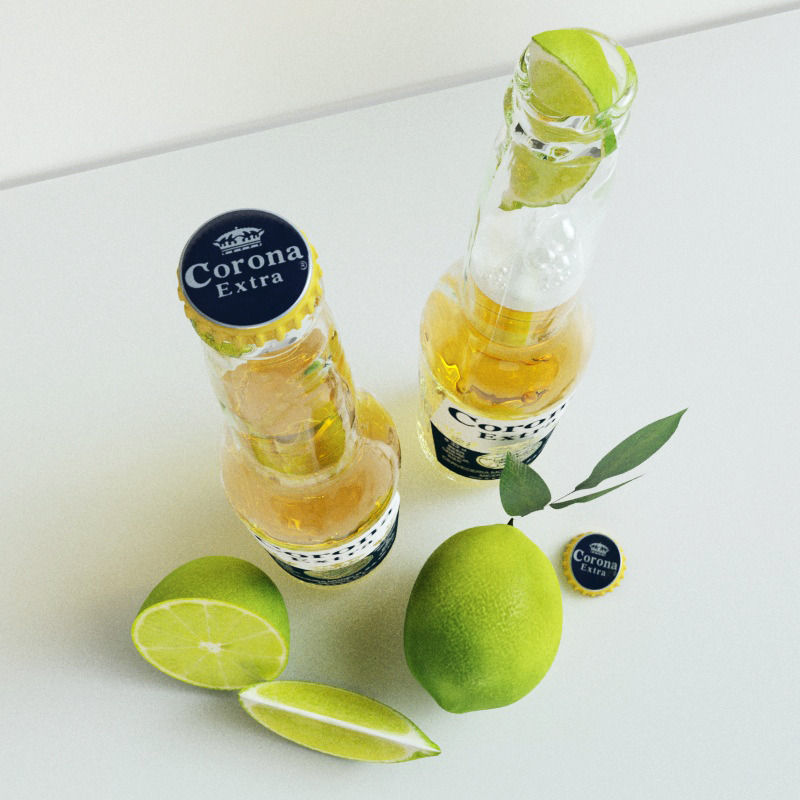 Corona Extra beer 3D model_4