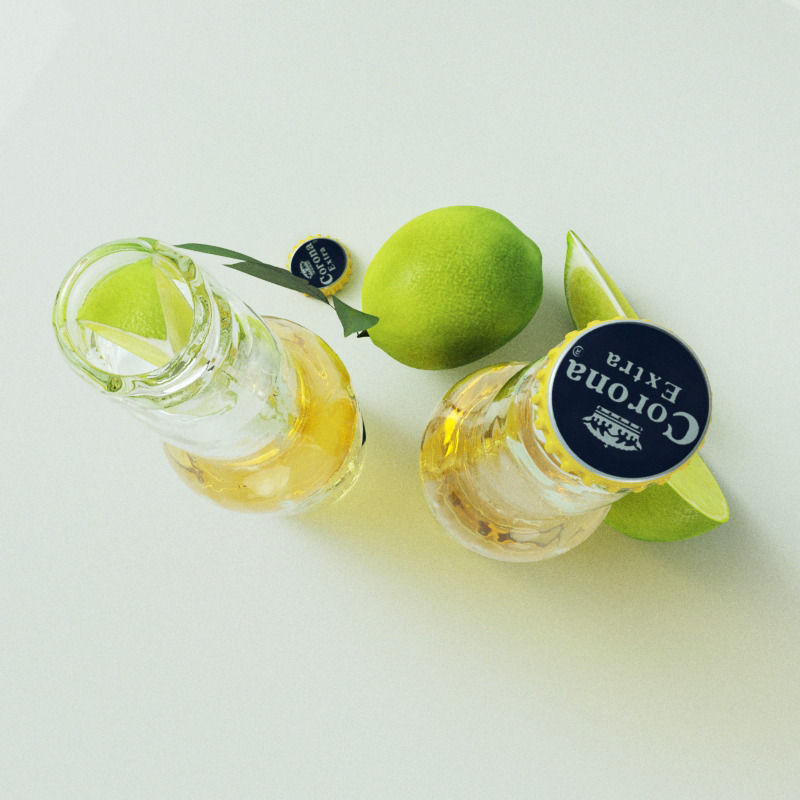 Corona Extra beer 3D model_3