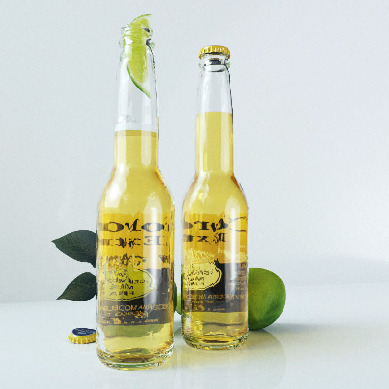 Corona Extra beer 3D model_2