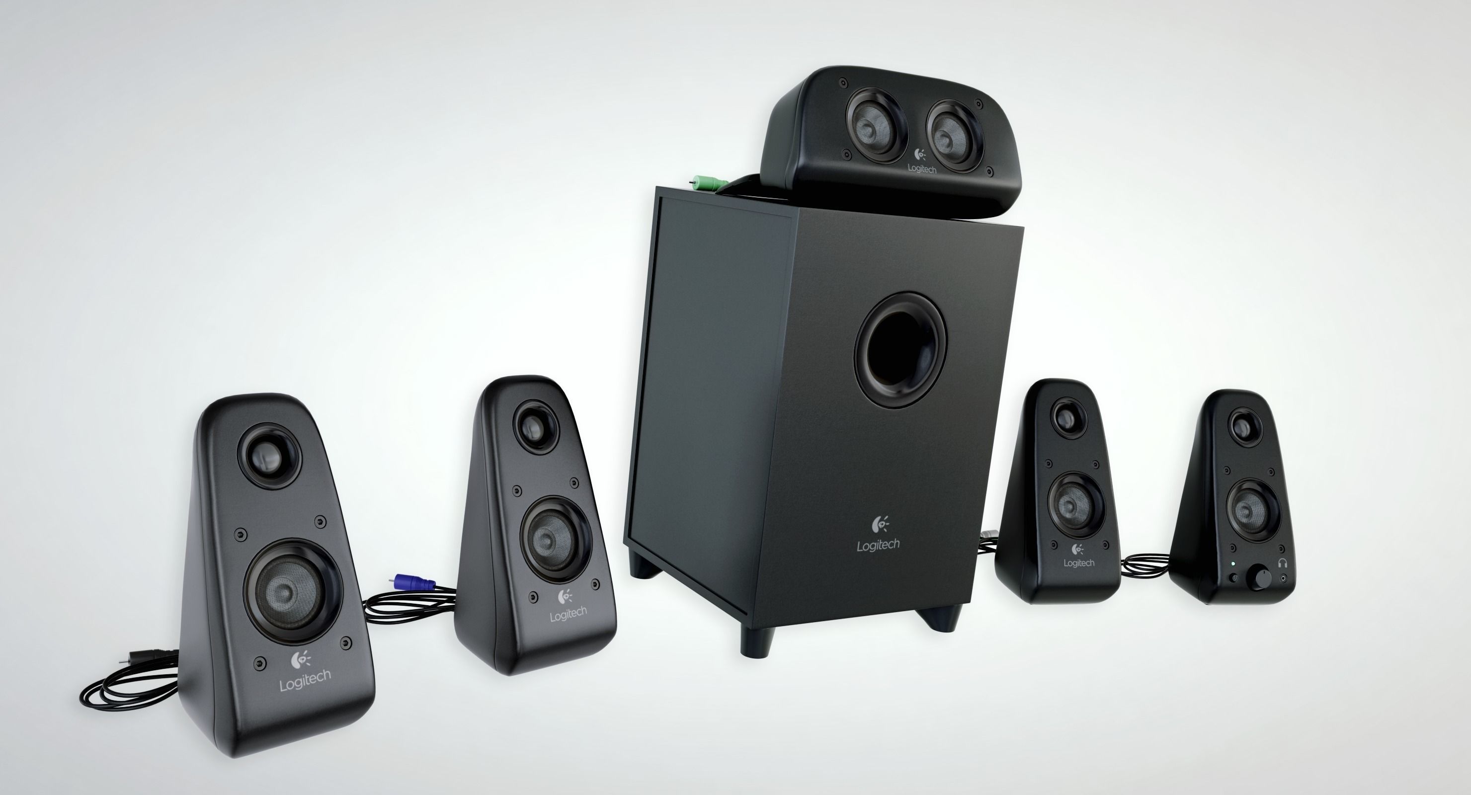 Speakers Z 506 PC Low-poly 3D model_2