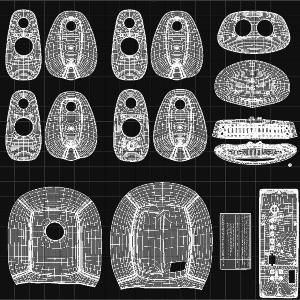 Speakers Z 506 PC Low-poly 3D model_12