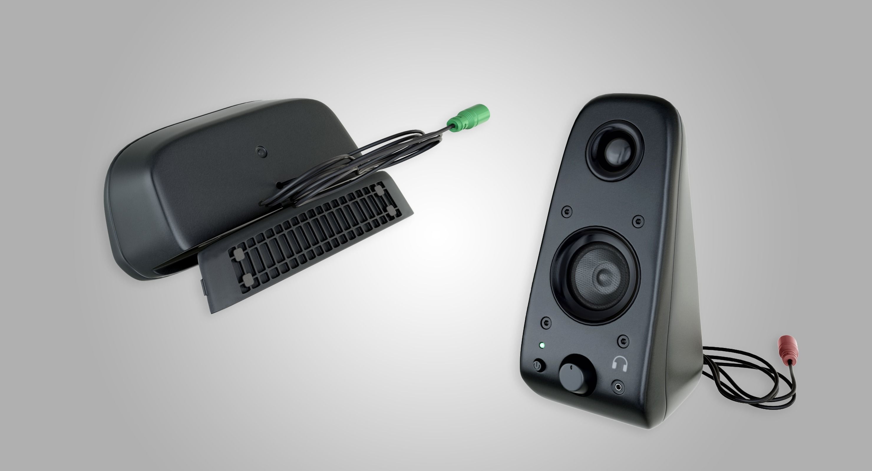 Speakers Z 506 PC Low-poly 3D model_4