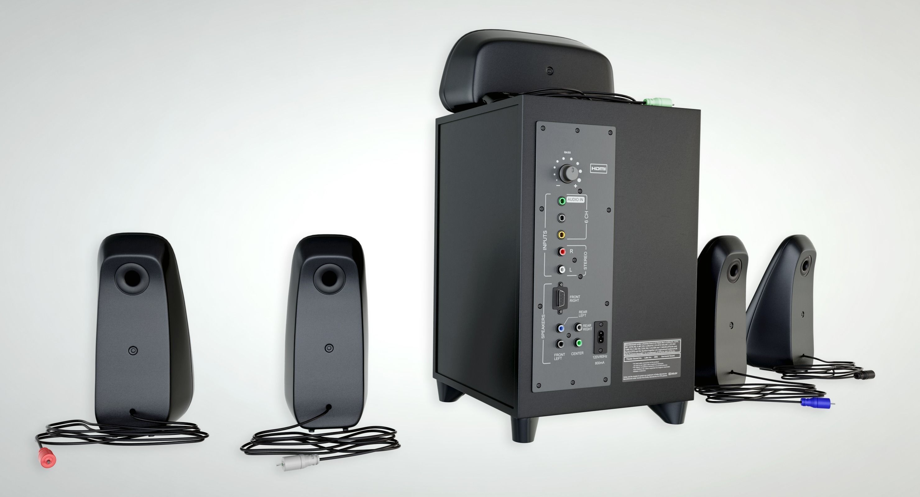 Speakers Z 506 PC Low-poly 3D model_1