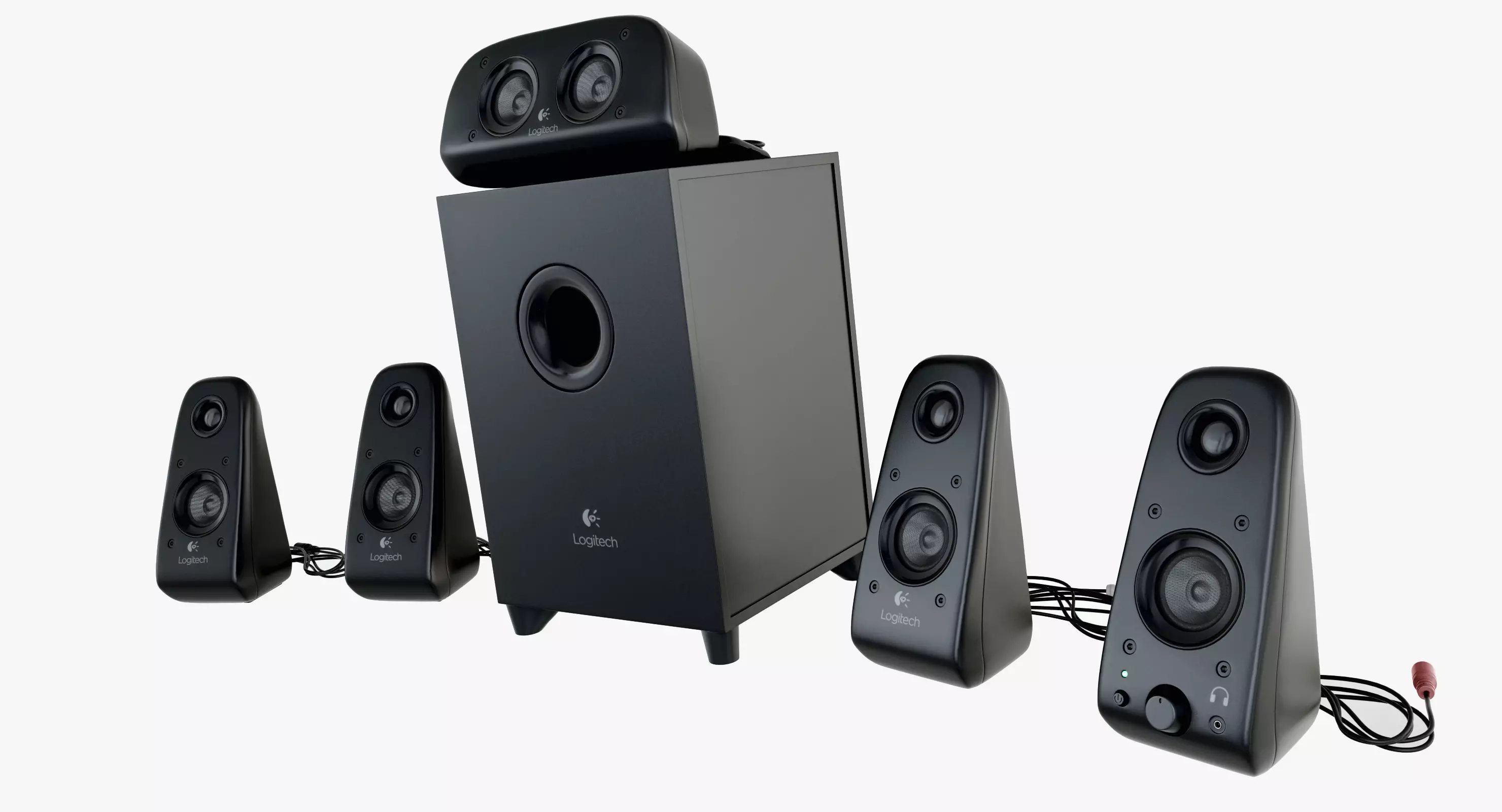Speakers Z 506 PC Low-poly 3D model_0