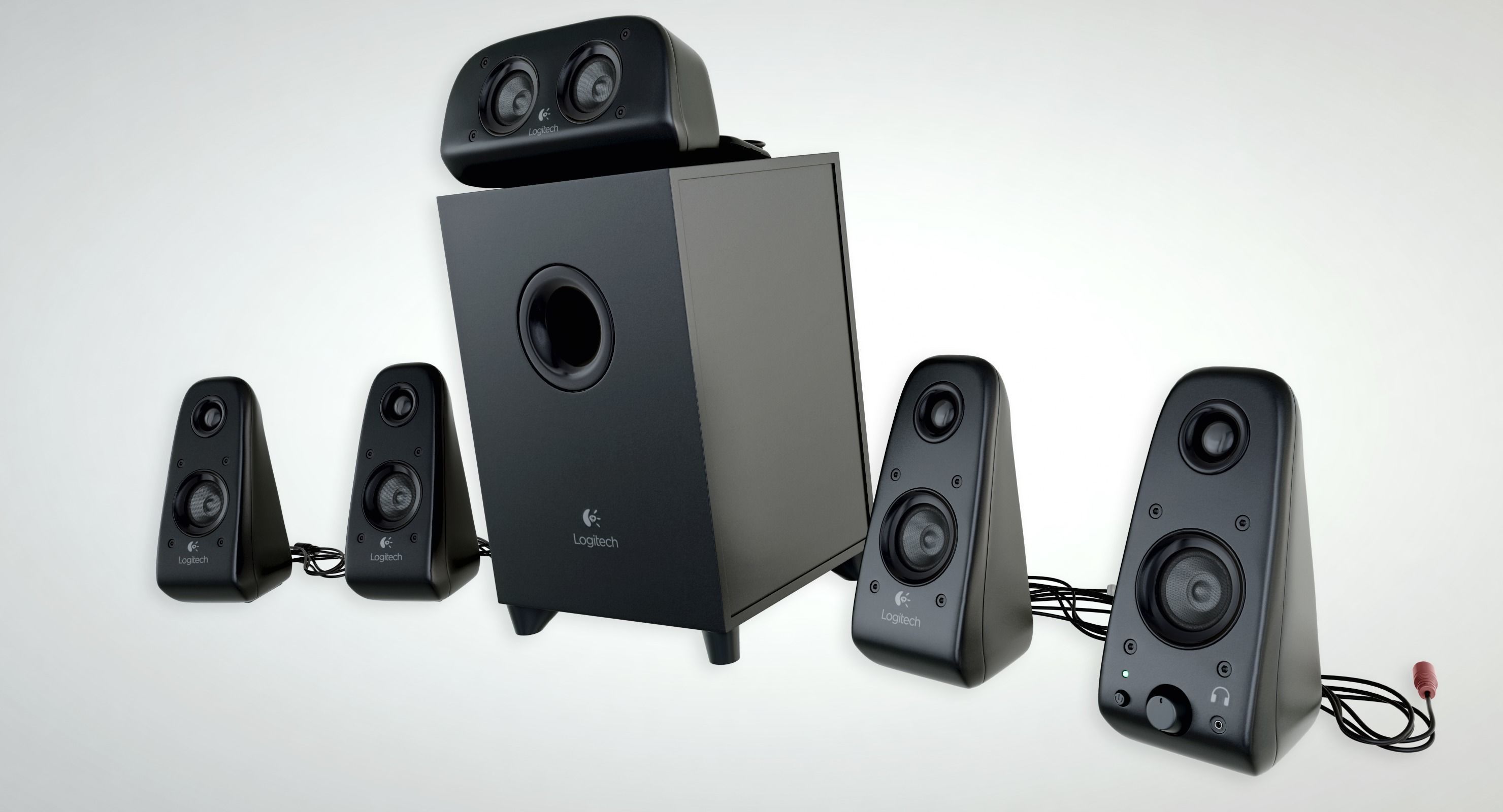 Speakers Z 506 PC Low-poly 3D model_3