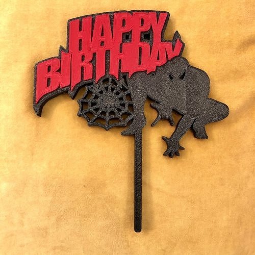 Spiderman Birthday Cake Topper 3D print model