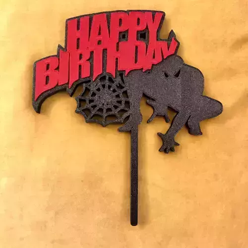 Spiderman Birthday Cake Topper 3D print model