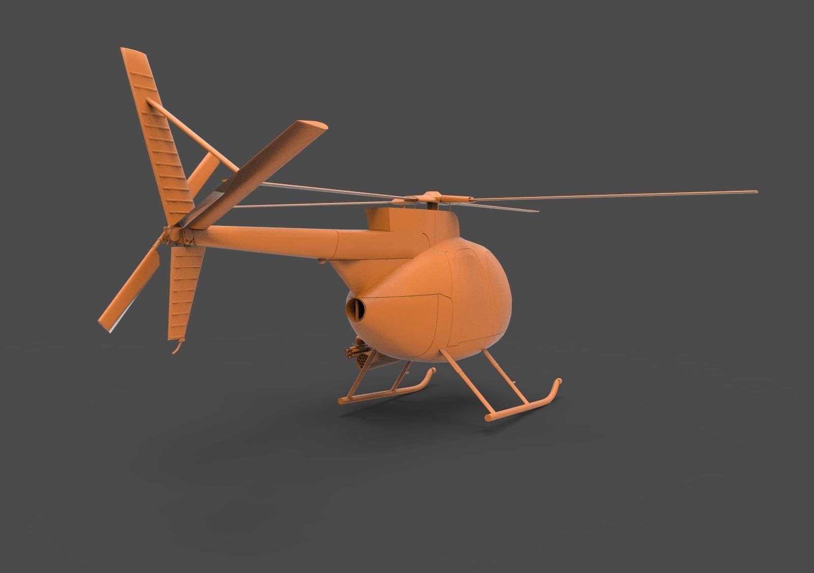 Hughes OH-6 Cayuse 3D print model_4