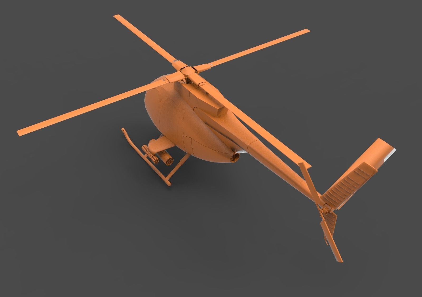 Hughes OH-6 Cayuse 3D print model_6