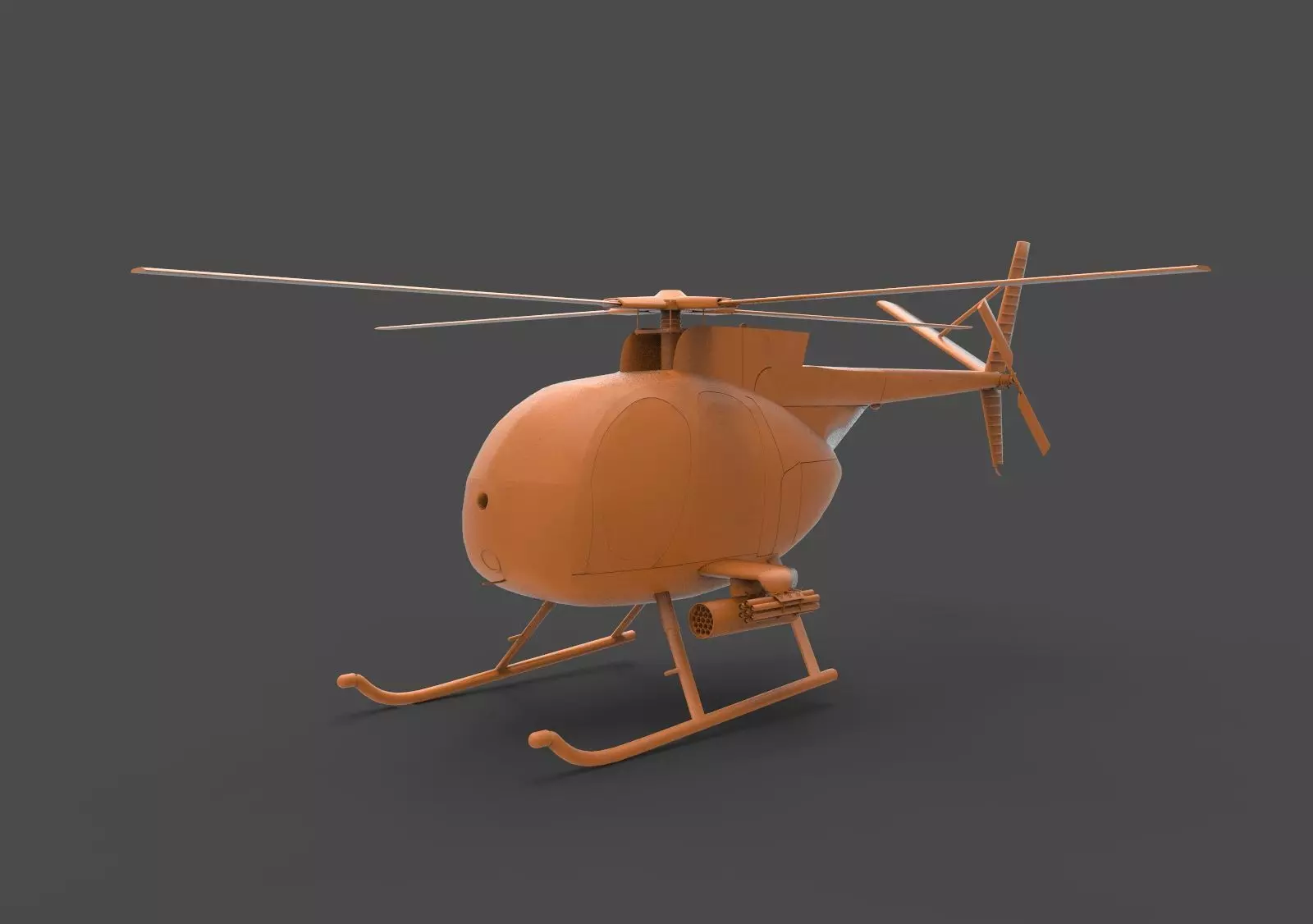 Hughes OH-6 Cayuse 3D print model_0
