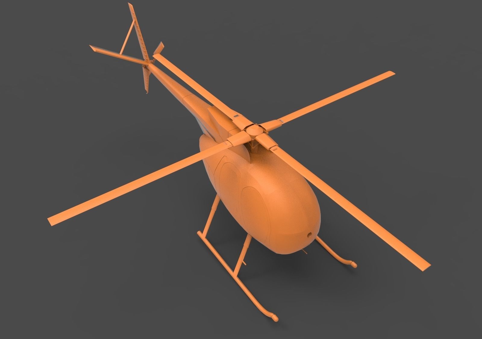Hughes OH-6 Cayuse 3D print model_7